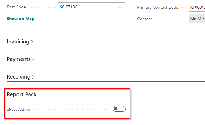The option on the vendor card