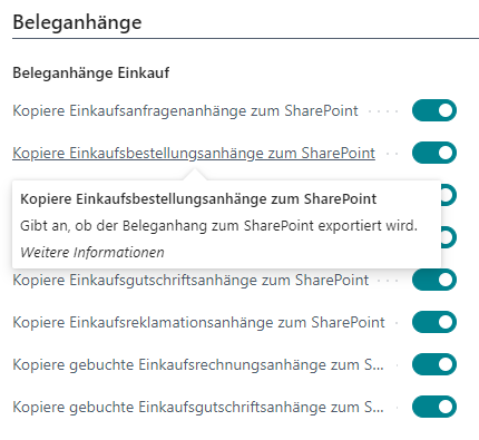 Beleganhänge Einkauf