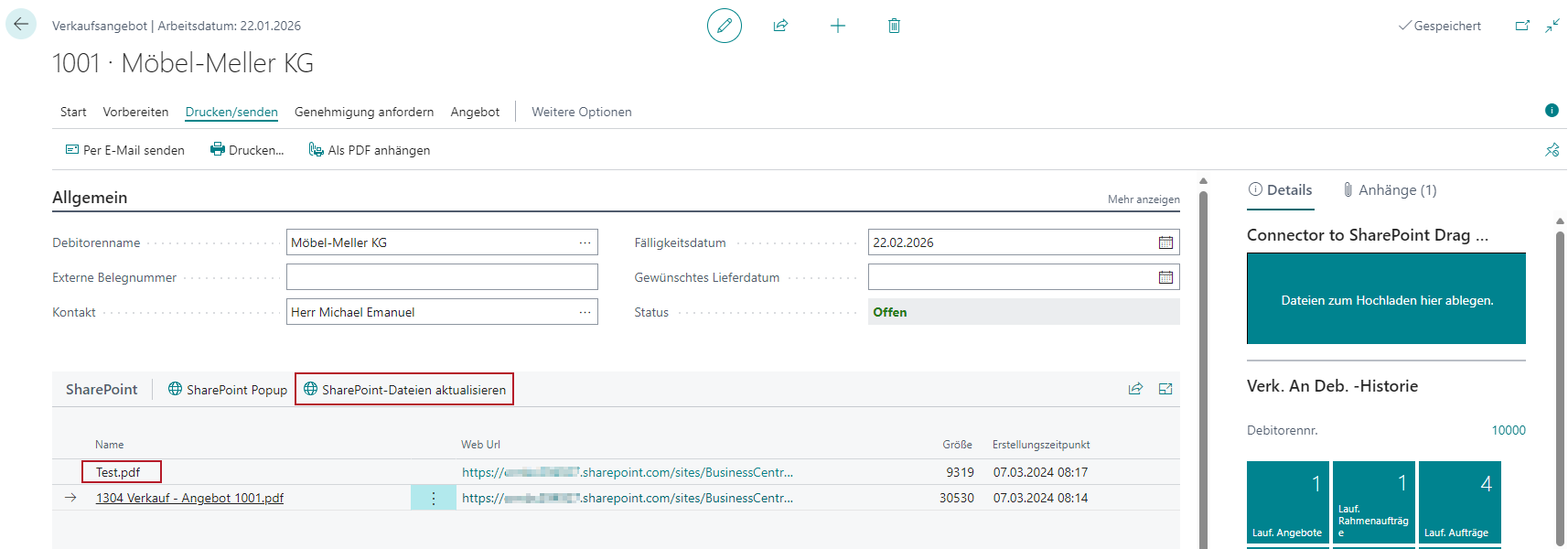 SharePoint files updated