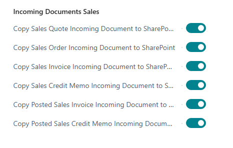 Incoming Sales Documents