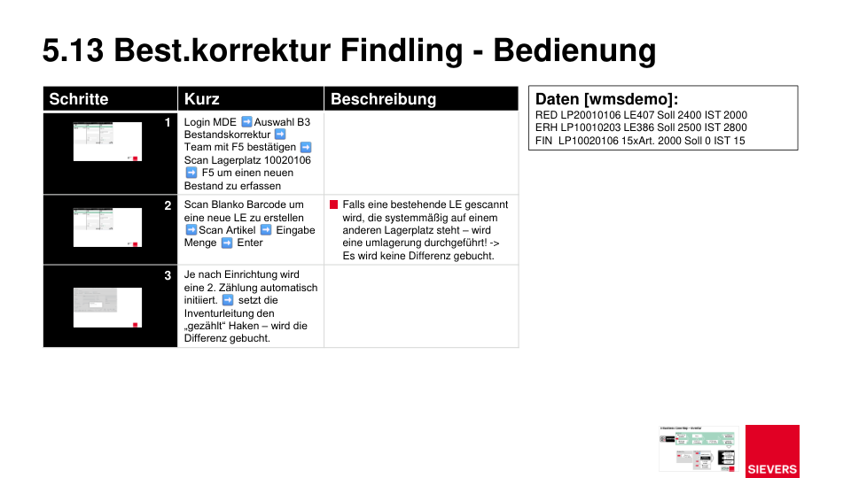 Bestandskorrektur Seite 56