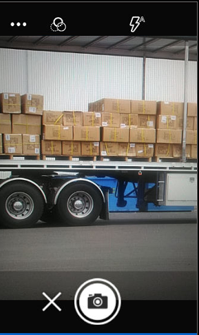 Mit Druck auf den Kamerabutton wird ein Foto gemacht