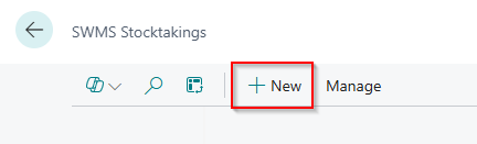 SWMS Stocktakings: create a new stocktaking