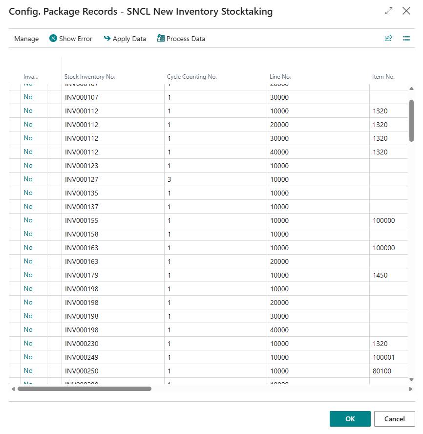 Configuration package records