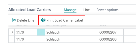 See also Print load carrier label