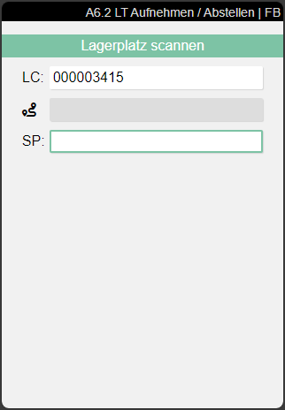 The LC field is already filled because the employee selected a SSCC in A6.2.