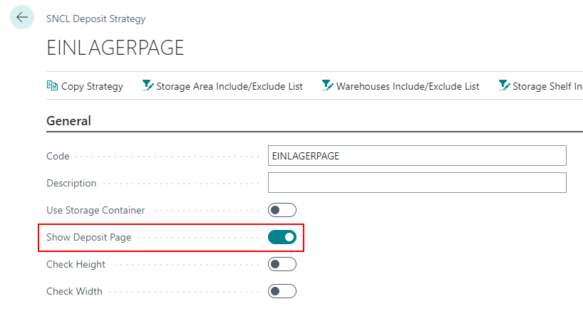 The Show Inbound Stock Post Page option in the Inbound Stock Post Strategy