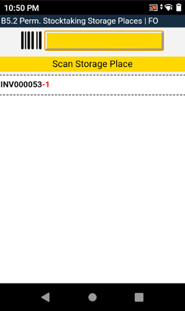 Enter the cycle counting list