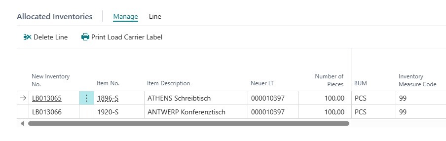 These are the items inside of the load carrier