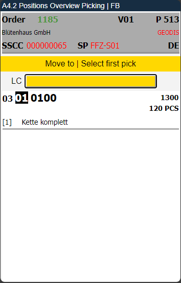 Smaller scanfield with LC in front of it
