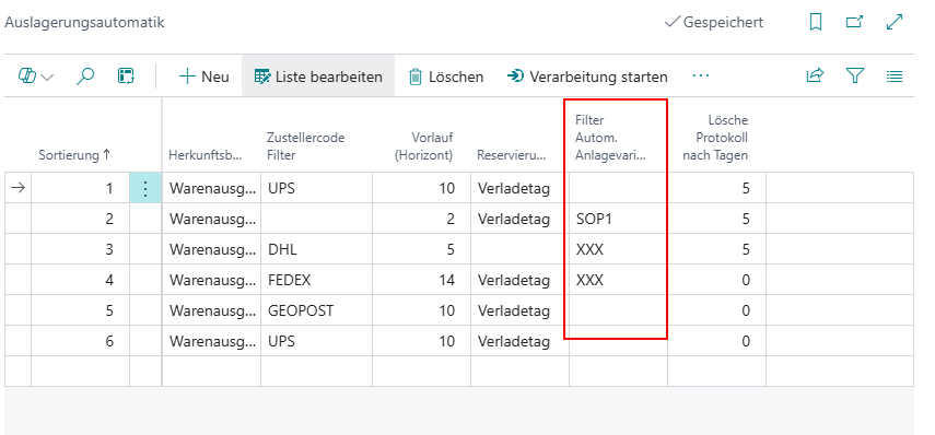 The new field in Outbound Stock Post Automation
